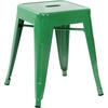 image:imageFlash Furniture Metal Dining Table Height Stool  Backless Red Kai Commercial Grade Stool  18 Inch Stackable Dining Chair  Set of 4Green