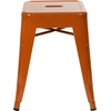 image:imageFlash Furniture Metal Dining Table Height Stool  Backless Red Kai Commercial Grade Stool  18 Inch Stackable Dining Chair  Set of 4Orange
