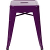 image:imageFlash Furniture Metal Dining Table Height Stool  Backless Red Kai Commercial Grade Stool  18 Inch Stackable Dining Chair  Set of 4Purple