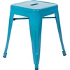 image:imageFlash Furniture Metal Dining Table Height Stool  Backless Red Kai Commercial Grade Stool  18 Inch Stackable Dining Chair  Set of 4Teal