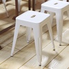 image:imageFlash Furniture Metal Dining Table Height Stool  Backless Red Kai Commercial Grade Stool  18 Inch Stackable Dining Chair  Set of 4White