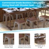 image:imageFlash Furniture Metal Dining Table Height Stool with Wooden Seat Set of 4  Backless Teal Kai Commercial Grade Stool  Kai 18 Stackable Dining ChairsSilver