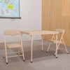 image:imageFlash Furniture Mindy Kids Navy 5 Piece Folding Table and Chair SetTan
