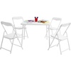 image:imageFlash Furniture Mindy Kids Navy 5 Piece Folding Table and Chair SetWhite