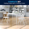 image:imageFlash Furniture Mindy Kids Navy 5 Piece Folding Table and Chair SetWhite
