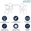 image:imageFlash Furniture Mindy Kids Navy 5 Piece Folding Table and Chair SetWhite