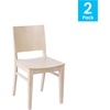 image:imageFlash Furniture Naples Commercial Solid Wood Dining Chair Curved Backrest Sturdy Mortise and Tenon Construction Antique WhiteAntique White