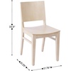 image:imageFlash Furniture Naples Commercial Solid Wood Dining Chair Curved Backrest Sturdy Mortise and Tenon Construction Antique WhiteAntique White