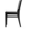 image:imageFlash Furniture Naples Commercial Solid Wood Dining Chair Curved Backrest Sturdy Mortise and Tenon Construction Antique WhiteBlack