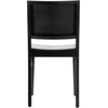image:imageFlash Furniture Naples Commercial Solid Wood Dining Chair Curved Backrest Sturdy Mortise and Tenon Construction Antique WhiteBlack