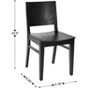 image:imageFlash Furniture Naples Commercial Solid Wood Dining Chair Curved Backrest Sturdy Mortise and Tenon Construction Antique WhiteBlack