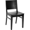 image:imageFlash Furniture Naples Commercial Solid Wood Dining Chair Curved Backrest Sturdy Mortise and Tenon Construction Antique WhiteBlack