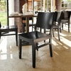 image:imageFlash Furniture Naples Commercial Solid Wood Dining Chair Curved Backrest Sturdy Mortise and Tenon Construction Antique WhiteBlack