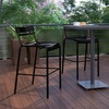 image:imageFlash Furniture Nash Commercial Grade Steel Stack Stool IndoorOutdoor Bar Stool with 2 Slat Back Set of 2 RedBlack