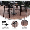 image:imageFlash Furniture Nash Commercial Grade Steel Stack Stool IndoorOutdoor Bar Stool with 2 Slat Back Set of 2 RedBlack