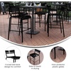 image:imageFlash Furniture Nash Commercial Grade Steel Stack Stool IndoorOutdoor Bar Stool with 2 Slat Back Set of 2 RedBlack