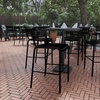 image:imageFlash Furniture Nash Commercial Grade Steel Stack Stool IndoorOutdoor Bar Stool with 2 Slat Back Set of 2 RedBlack