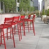image:imageFlash Furniture Nash Commercial Grade Steel Stack Stool IndoorOutdoor Bar Stool with 2 Slat Back Set of 2 RedRed