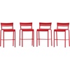 image:imageFlash Furniture Nash Commercial Grade Steel Stack Stool IndoorOutdoor Bar Stool with 2 Slat Back Set of 2 RedRed