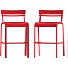 image:imageFlash Furniture Nash Commercial Grade Steel Stack Stool IndoorOutdoor Bar Stool with 2 Slat Back Set of 2 RedRed