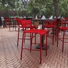 image:imageFlash Furniture Nash Commercial Grade Steel Stack Stool IndoorOutdoor Bar Stool with 2 Slat Back Set of 2 RedRed