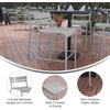 image:imageFlash Furniture Nash Commercial Grade Steel Stack Stool IndoorOutdoor Bar Stool with 2 Slat Back Set of 2 RedSilver
