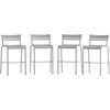 image:imageFlash Furniture Nash Commercial Grade Steel Stack Stool IndoorOutdoor Bar Stool with 2 Slat Back Set of 2 RedSilver