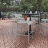 image:imageFlash Furniture Nash Commercial Grade Steel Stack Stool IndoorOutdoor Bar Stool with 2 Slat Back Set of 2 RedSilver