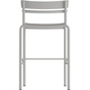 image:imageFlash Furniture Nash Commercial Grade Steel Stack Stool IndoorOutdoor Bar Stool with 2 Slat Back Set of 2 RedSilver