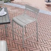 image:imageFlash Furniture Nash Commercial Grade Steel Stack Stool IndoorOutdoor Bar Stool with 2 Slat Back Set of 2 RedSilver