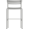 image:imageFlash Furniture Nash Commercial Grade Steel Stack Stool IndoorOutdoor Bar Stool with 2 Slat Back Set of 2 RedSilver