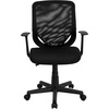 image:imageFlash Furniture Norris MidBack Mesh Tapered Back Swivel Task Office Chair with TArms Ergonomic Padded Mesh Swivel Computer Chair Black
