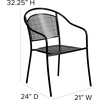 image:imageFlash Furniture Oia Commercial Grade 5 Pack Coral IndoorOutdoor Steel Patio Arm Chair with Round BackBlack