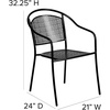 image:imageFlash Furniture Oia Commercial Grade 5 Pack Coral IndoorOutdoor Steel Patio Arm Chair with Round BackBlack