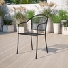 image:imageFlash Furniture Oia Commercial Grade 5 Pack Coral IndoorOutdoor Steel Patio Arm Chair with Round BackBlack