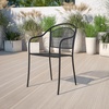 image:imageFlash Furniture Oia Commercial Grade 5 Pack Coral IndoorOutdoor Steel Patio Arm Chair with Round BackBlack