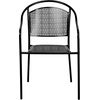 image:imageFlash Furniture Oia Commercial Grade 5 Pack Coral IndoorOutdoor Steel Patio Arm Chair with Round BackBlack