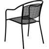 image:imageFlash Furniture Oia Commercial Grade 5 Pack Coral IndoorOutdoor Steel Patio Arm Chair with Round BackBlack