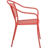 image:imageFlash Furniture Oia Commercial Grade 5 Pack Coral IndoorOutdoor Steel Patio Arm Chair with Round BackCoral