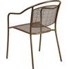 image:imageFlash Furniture Oia Commercial Grade 5 Pack Coral IndoorOutdoor Steel Patio Arm Chair with Round BackGold