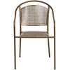 image:imageFlash Furniture Oia Commercial Grade 5 Pack Coral IndoorOutdoor Steel Patio Arm Chair with Round BackGold