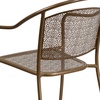 image:imageFlash Furniture Oia Commercial Grade 5 Pack Coral IndoorOutdoor Steel Patio Arm Chair with Round BackGold
