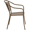 image:imageFlash Furniture Oia Commercial Grade 5 Pack Coral IndoorOutdoor Steel Patio Arm Chair with Round BackGold
