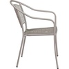 image:imageFlash Furniture Oia Commercial Grade 5 Pack Coral IndoorOutdoor Steel Patio Arm Chair with Round BackLight Gray