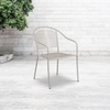 image:imageFlash Furniture Oia Commercial Grade 5 Pack Coral IndoorOutdoor Steel Patio Arm Chair with Round BackLight Gray