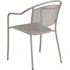image:imageFlash Furniture Oia Commercial Grade 5 Pack Coral IndoorOutdoor Steel Patio Arm Chair with Round BackLight Gray