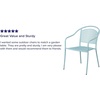 image:imageFlash Furniture Oia Commercial Grade 5 Pack Coral IndoorOutdoor Steel Patio Arm Chair with Round BackSky Blue