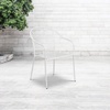 image:imageFlash Furniture Oia Commercial Grade 5 Pack Coral IndoorOutdoor Steel Patio Arm Chair with Round BackWhite
