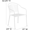 image:imageFlash Furniture Oia Commercial Grade 5 Pack Coral IndoorOutdoor Steel Patio Arm Chair with Round BackWhite