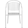 image:imageFlash Furniture Oia Commercial Grade 5 Pack Coral IndoorOutdoor Steel Patio Arm Chair with Round BackWhite